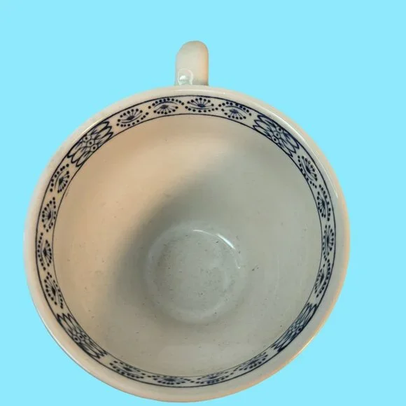 J G Meakin Blue White Floral Teacup Nordic Vintage Ceramic Cup - Picture 6 of 13